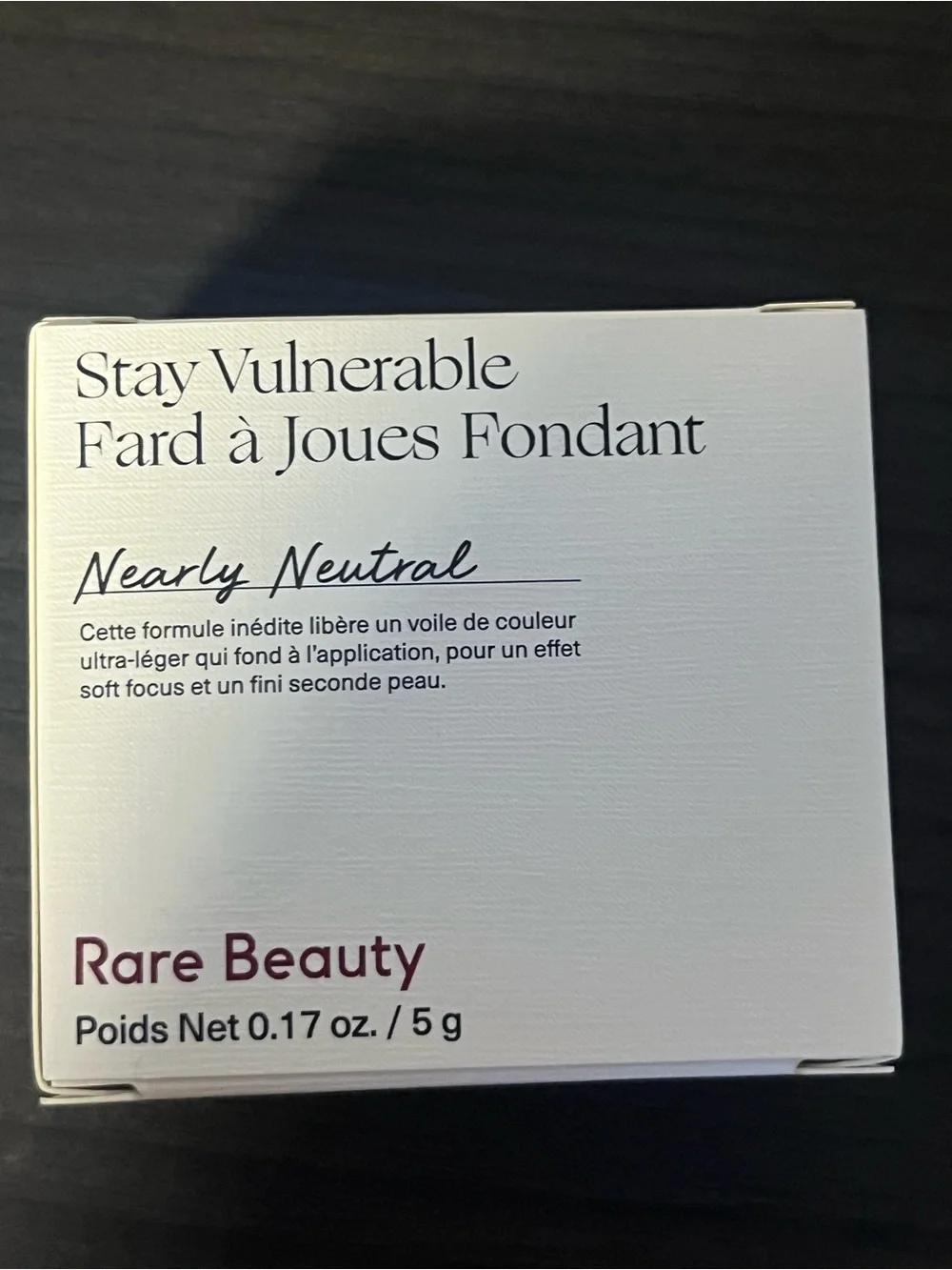 NEW!Rare Beauty Stay Vulnerable Melting Blush — Nearly Neutral (Soft Mauve-Pink)